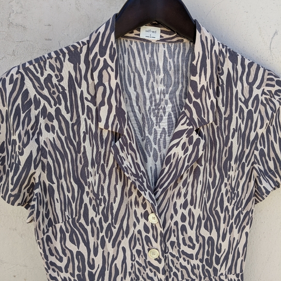 wilfred leopard shirt dress